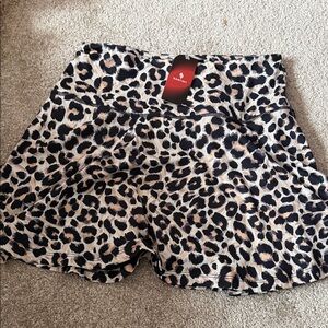 Sanctuary Leopard Print Women’s Shorts - Black & Tan - Size S